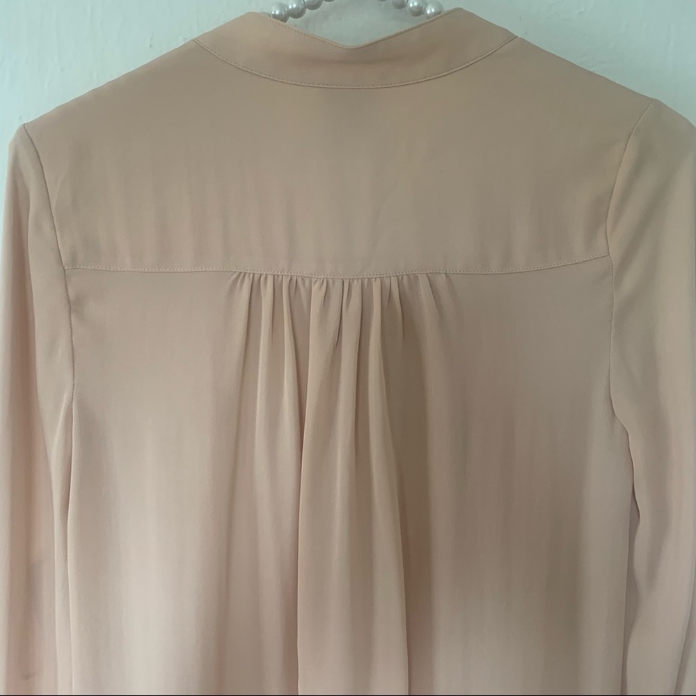 Haute Hippie Silk Georgette Blouse In Blush - Picture 7 of 11